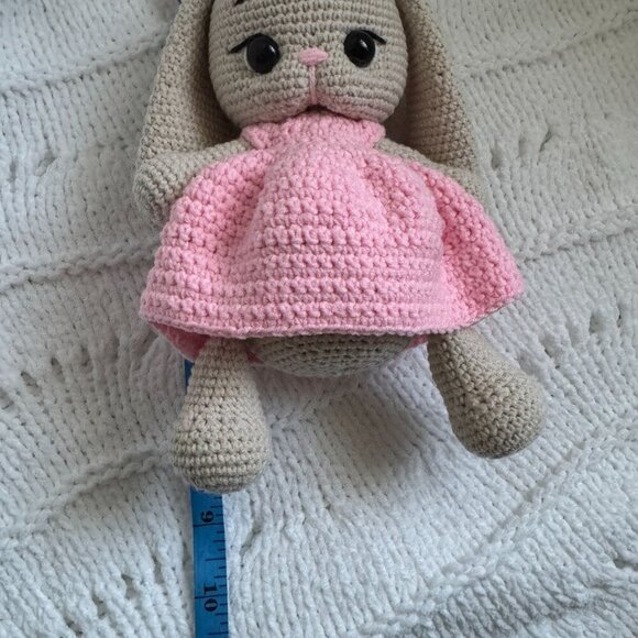 Handmade Baby Gift Set – Crochet Bunny, Rattle, Swaddle & Pacifier Clip - Picture 8 of 8